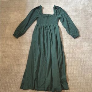 Elegant Green Long Sleeve Dress